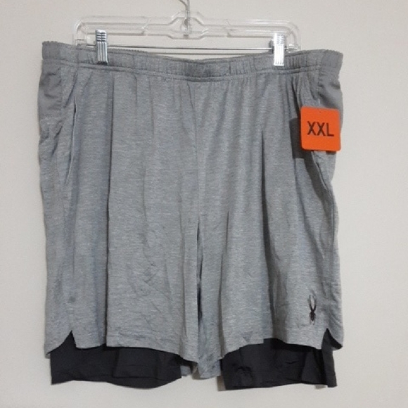 Spyder Actibe Men's Gray Athletic Shorts X XLPerformance Training Soft Stretchy - Picture 2 of 8